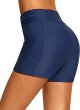 Women's Swim Shorts High Waist Swimsuit Bottoms With Pockets