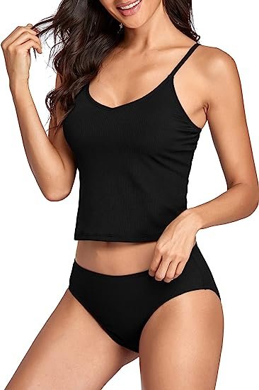 Women's Sport One-Piece Swimsuit, Sport Crop Top Swimsuit with Shorts