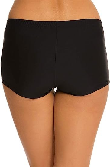 Womens Swim Boyshorts Bikini Bottom Boardshorts Mini Short Beachwear