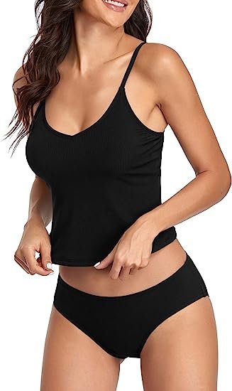 Women's Sport One-Piece Swimsuit, Sport Crop Top Swimsuit with Shorts